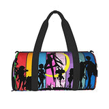 Anime Sai-lor Mo-on Sports Gym Bag with Wet Pocket & Shoes Compartment, Travel Duffel Bag Workout Bag for Men and Women