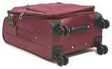 Dejuno Cirrus Lightweight Nylon 3-Piece Spinner Luggage Set-Maroon