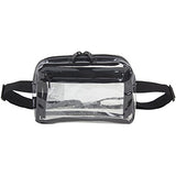Fuel Fashion Clear Fanny Pack, Stadium Security Approved Belt Bag with Front Easy Access Pocket