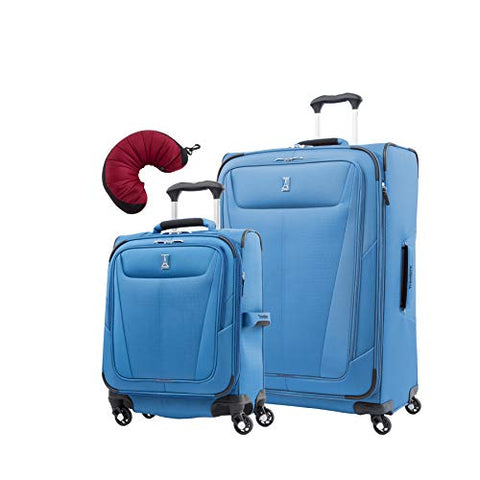 Travelpro Maxlite 5 | 3-Pc Set | Int'L Carry-On & 29" Exp. Spinners With Travel Pillow (Azure Blue)