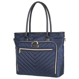 Kenneth Cole Reaction Twill with Quilted Chevron 15” Laptop Tote Navy One Size