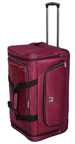 Titan Nonstop Rolling Luggage Wheeled 27" Inches Duffel Travelbag (Red)