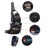 G4Free Black Sling Bag Chest Crossbody Bag Lightweight Sling Backpack One Strap Shoulder Backpack