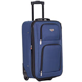 Travelers Club Genova Expandable Luggage Set, Navy Blue, 3 Piece