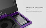 COOAU Portable DVD Player 11.5" with Game Joystick, Swivel HD Screen, Support Multi-Format, Region Free, Long Lasting Battery, Support AV-in/AV-Out/SD/USB, Purple