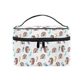 Makeup Bag Cute Hedgehog Fruit Travel Cosmetic Bags Organizer Train Case Toiletry Make Up Pouch