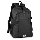 2-FNS Oxford Laptop Backpack, USB Charging & Headphone Port with Basketball Met