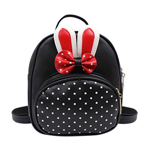 Aibearty Women Girls Small Backpack with Bowknot Ears Mini Kids Satchel Shoulder Bag