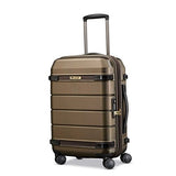 Hartmann Century Carry On Expandable Spinner Carry-On Luggage, Bronze Monogram/Espresso