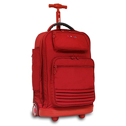 J World New York Women'S Parkway Rolling Backpack, Red One Size