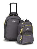 High Sierra Ultimate Access 2.0 Carry On Wheeled Backpack, Mercury/Charcoal/Yell-O
