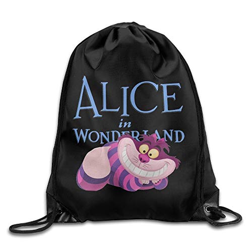 GBMVN Alice In Wonderland Cheshire Cat Unisex Drawstring Gym Sack Sport Bag