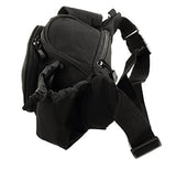EXPLORER Mens Large Black Polyester 5 Pocket Fanny Fannie Hip Waist Pack Bag with Key Ring