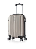 Inusa San Francisco 18-Inch Carry-On Lightweight Hardside Spinner Suitcase - Champagne