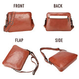 Banuce Vintage Full Grains Italian Leather Messenger Bag for Men Shoulder Crossbody Bag Business