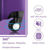 Goplus 20" ABS Carry On Luggage Expandable Hardside Travel Bag Trolley Rolling Suitcase GLOBALWAY (Purple)