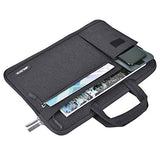 MOSISO Laptop Shoulder Bag Compatible with MacBook Pro/Air 13 inch, 13-13.3 inch Notebook Computer, Polyester Flapover Briefcase Sleeve Case, Space Gray