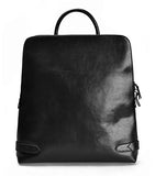 Zlyc Fashion Split Leather 15.6" Laptop Backpack Handbag Tote Messenger Bag Black