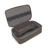 Gray Leatherette Tech Electronics Accessories Carry Organizer Travel Case