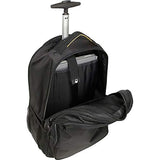 A.Saks Deluxe Expandable Wheeled Nylon Computer Backpack in Black