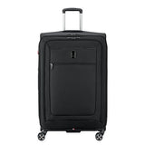Delsey Luggage Hyperglide Large Checked Luggage Lightweight Spinner Suitcase, Black