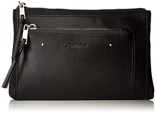Calvin Klein Lane Nylon Key Item Belt Bag Fanny Pack, black/silver