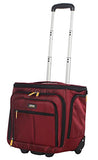 Lucas Luggage 15" Carry On Expandable Wheeled Under Seat Bag With Usb Port (Red)