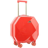 kensie Women's 20" or 2 Piece Gemstone TSA Lock Luggage Set, Red, Inch Carry-On