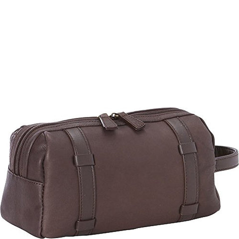 Goodhope Bags Oxford Leather Toiletry Case, Brown