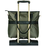 Kenneth Cole Reaction Chelsea Chevron 15" Laptop & Tablet Business Tote W/Removable Shoulder Strap, Olive, Laptop