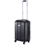 Goplus Globalway Expandable 20" Abs Carry On Luggage Travel Bag Trolley Suitcase (Black)