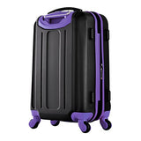 Olympia Apache Ii 21" Carry-on Spinner, BLACK+PURPLE, One Size