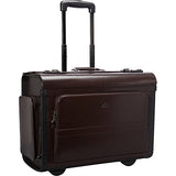 Mancini Wheeled Leather Catalog Case - Burgundy