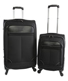 Perry Ellis Men'S Tribute Carry On/Check In Spinner Luggage Set, Black