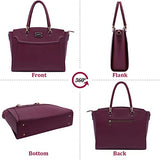 Laptop Tote Bag for Women,13-15.6 Inches Spacious Tablet Handbag Shoulder Bag for Laptop Computer Tablet(Darkpurple-N)