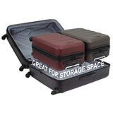 TPRC Carlow 3-Piece Hardside Expandable Spinner Luggage Set, Coffee Brown, (20/24/28)