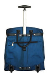 Trendy Flyer Computer/Laptop Rolling Bag 2 Wheel Case Plain Blue