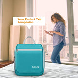 Gonex Hanging Toiletry Bag, Travel Organizer Bag for Makeup and Toiletries, Men and Women Blue