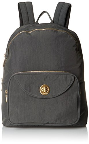 baggallini brussels laptop backpack Luggage Online resistant nylon material Baggallini Flap Laptop Backpack -