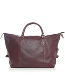 Barbour Medium Travel Explorer Leather Bag - Dark Brown