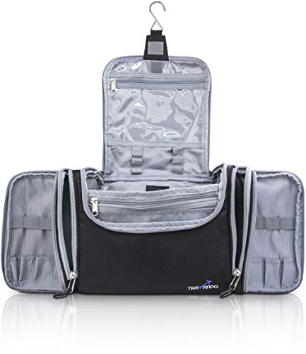Aircase Travel Toiletry Kit Bag With Handle & Hook, Multi-pockets, Multi-utility Pouch Travel Toiletry Kit