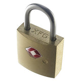 Lewis N. Clark Tsa-Approved Mini Brass Square Luggage Padlock, Bronze