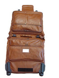 Amerileather Wheeled Leather Garment Bag (Brown)