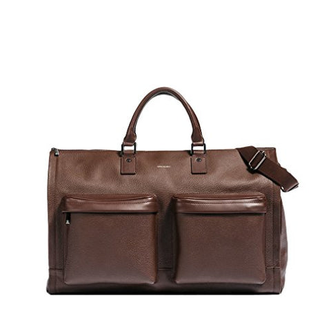 Hook & Albert Leather Garment Weekender Bag (Brown)