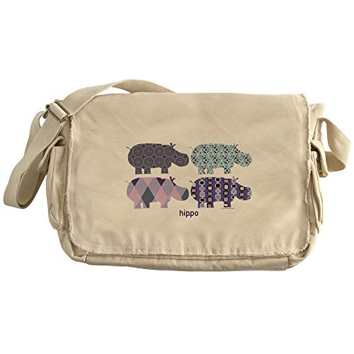 Cafepress - Hippo - Unique Messenger Bag, Canvas Courier Bag