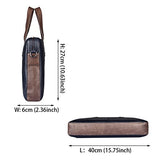 Saierlong New Mens Blue Genuine Leather Briefcase Shoulder Laptop Business Bag