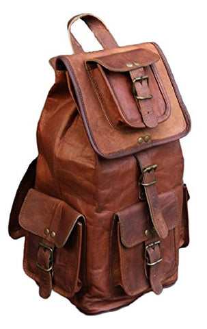 20' Vintage Bag Leather Handmade Vintage Style Backpack/College Bag