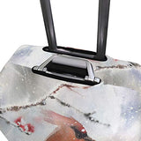 GIOVANIOR Waxwing Sitting On Branch Luggage Cover Suitcase Protector Carry On Covers