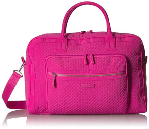 Vera Bradley Iconic Weekender Travel Bag, Microfiber, Rose Petal