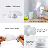 Travel Bottles, Squeezable Silicone Leakproof Travel Containers with Labels and Suction Pad, TSA Approved Travel Tube Sets for Toiletries and Cosmetics with Clear Toiletry Bag & Spray Bottles 9 Pack